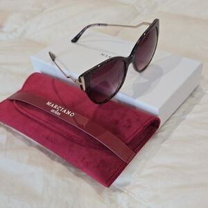 Marciano Women's Sunglasses with Black and Gold Accents